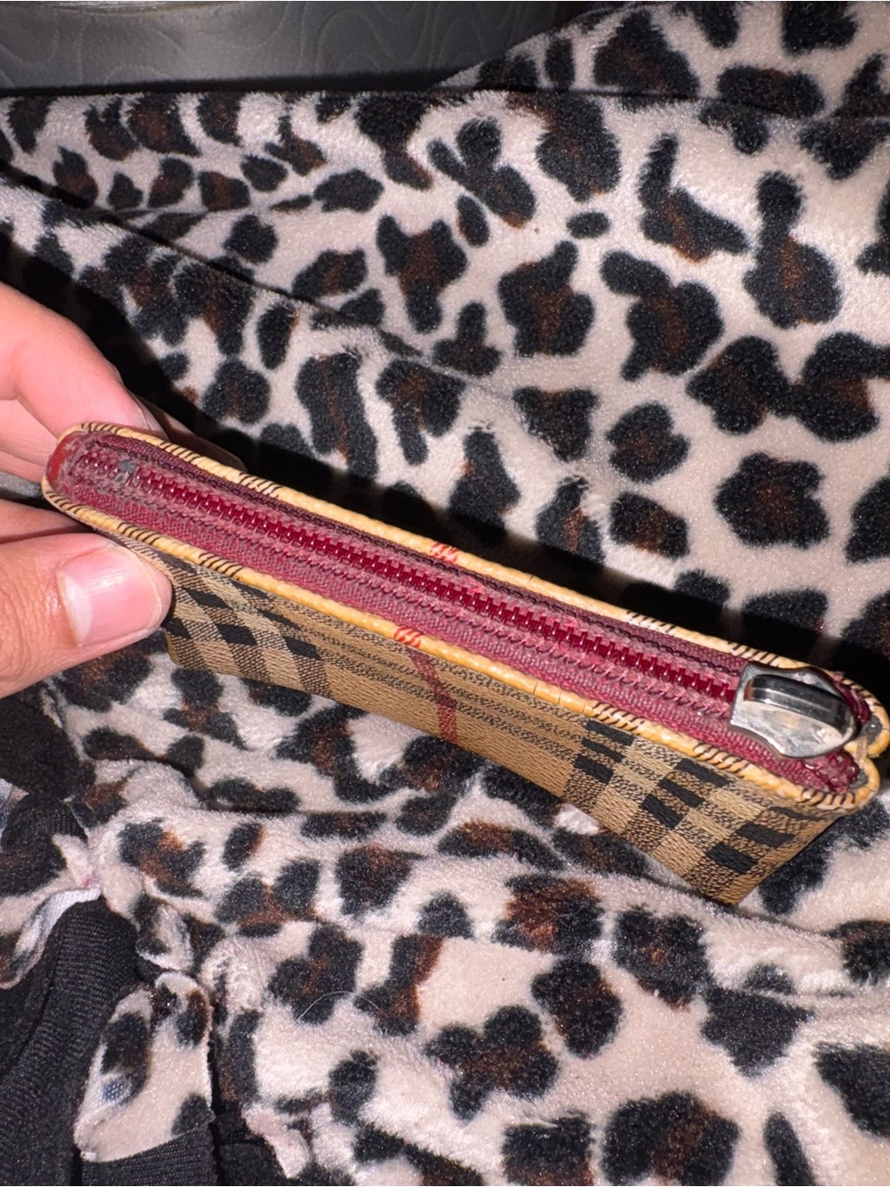 BURBERRY Plaid Zip Coin Pouch - Picture 5 of 5
